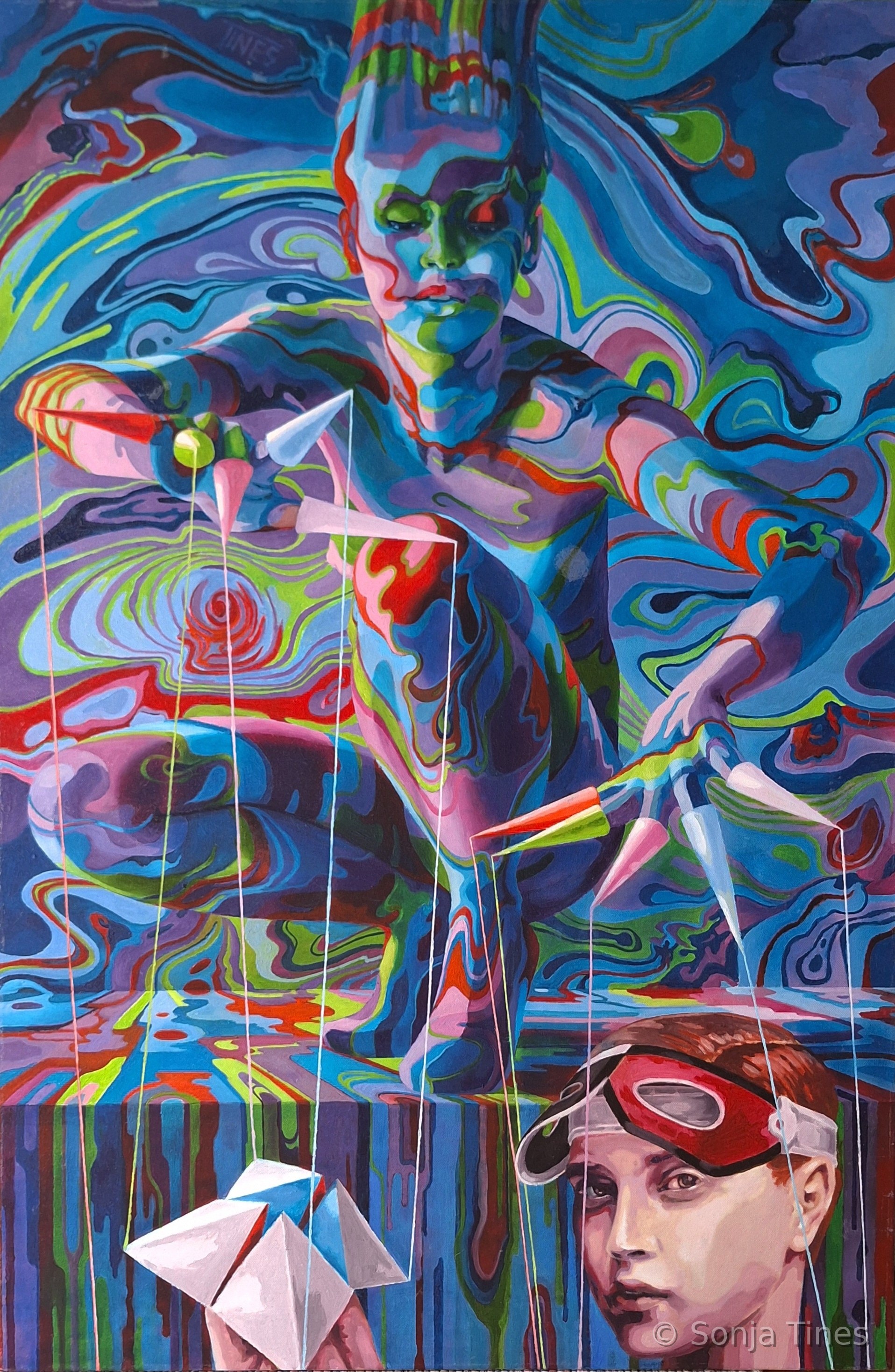Treshold state (I and me), Gemälde von Sonja Tines
