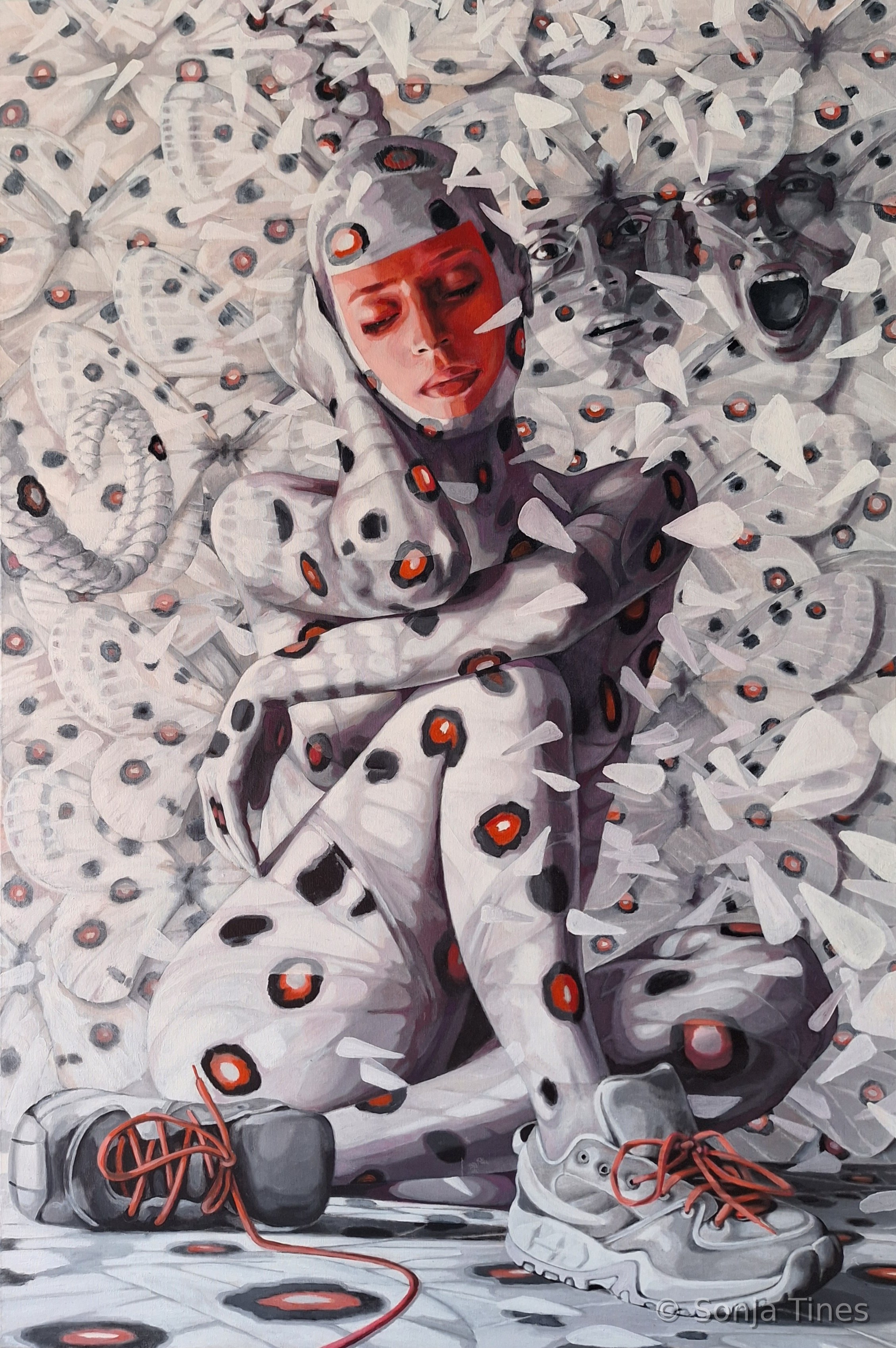 Redline 7, Gemälde von Sonja Tines